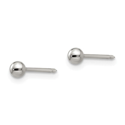 Edelstahl Inverness Poliert 3mm Kugel Ohrstecker