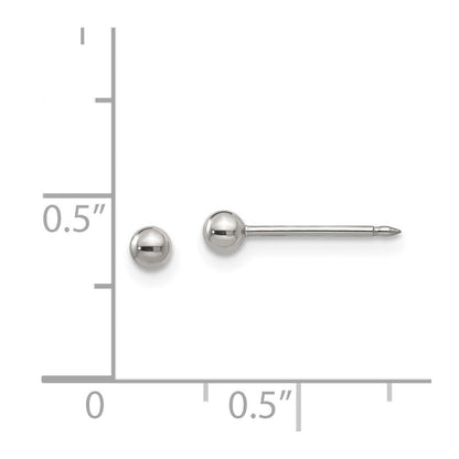 Edelstahl Inverness Poliert 3mm Kugel Ohrstecker