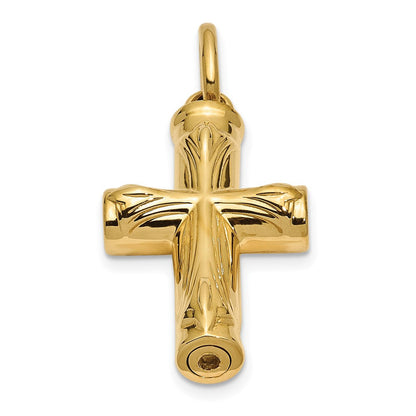14K Gelbgold Sentimental Expressions 14K Kreuz Ash Halter Anhänger