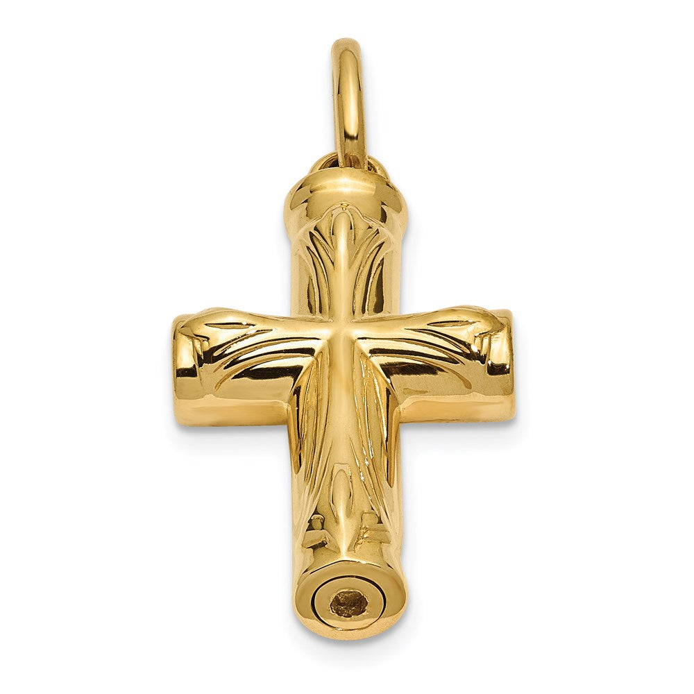 14K Gelbgold Sentimental Expressions 14K Kreuz Ash Halter Anhänger
