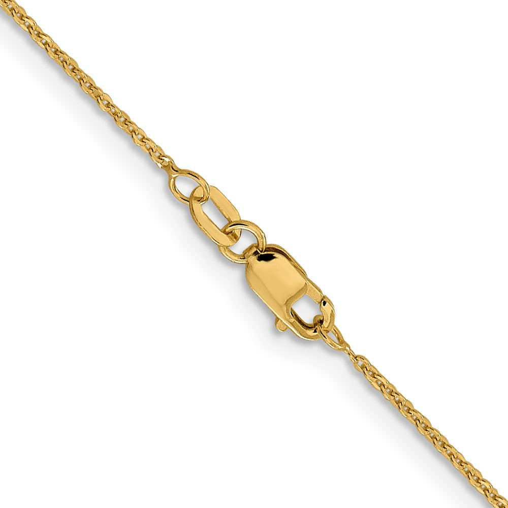 14K 1.1mm Flach Ankerkette Halskette