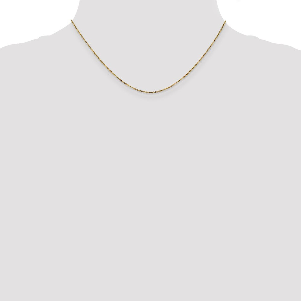 14K 1.1mm Flach Ankerkette Halskette