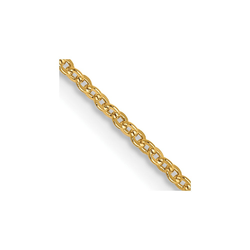14K 1.1mm Flach Ankerkette Halskette