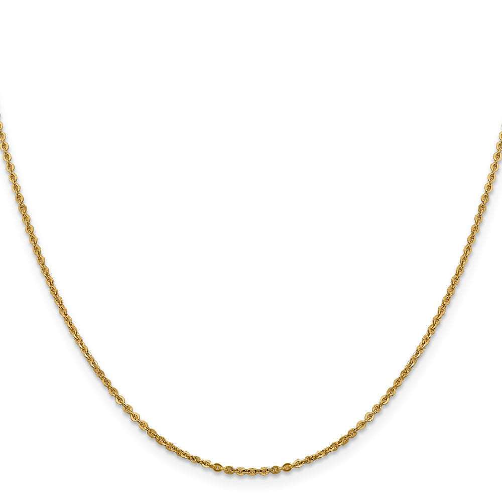 14K 1.7mm Flach Ankerkette Halskette