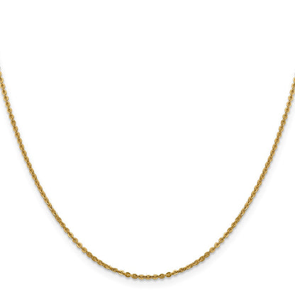 14K 1.7mm Flach Ankerkette Halskette