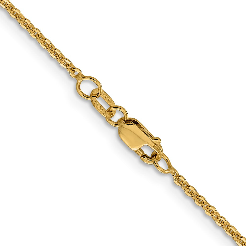 14K 1.7mm Flach Ankerkette Halskette