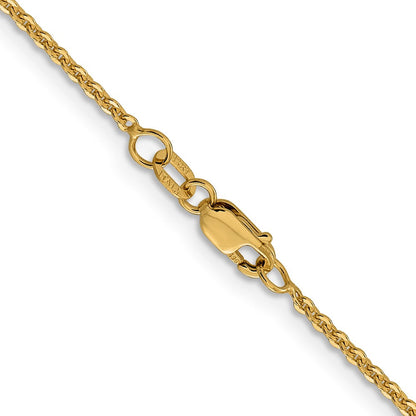 14K 1.7mm Flach Ankerkette Halskette