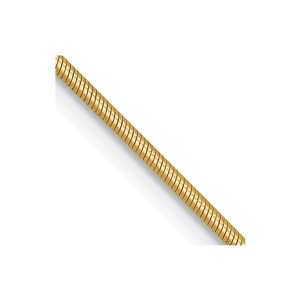 14K.9mm Rund Schlange Halskette