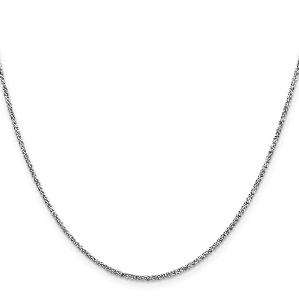 14K Weißgold 1.5mm Ährenkette Halskette