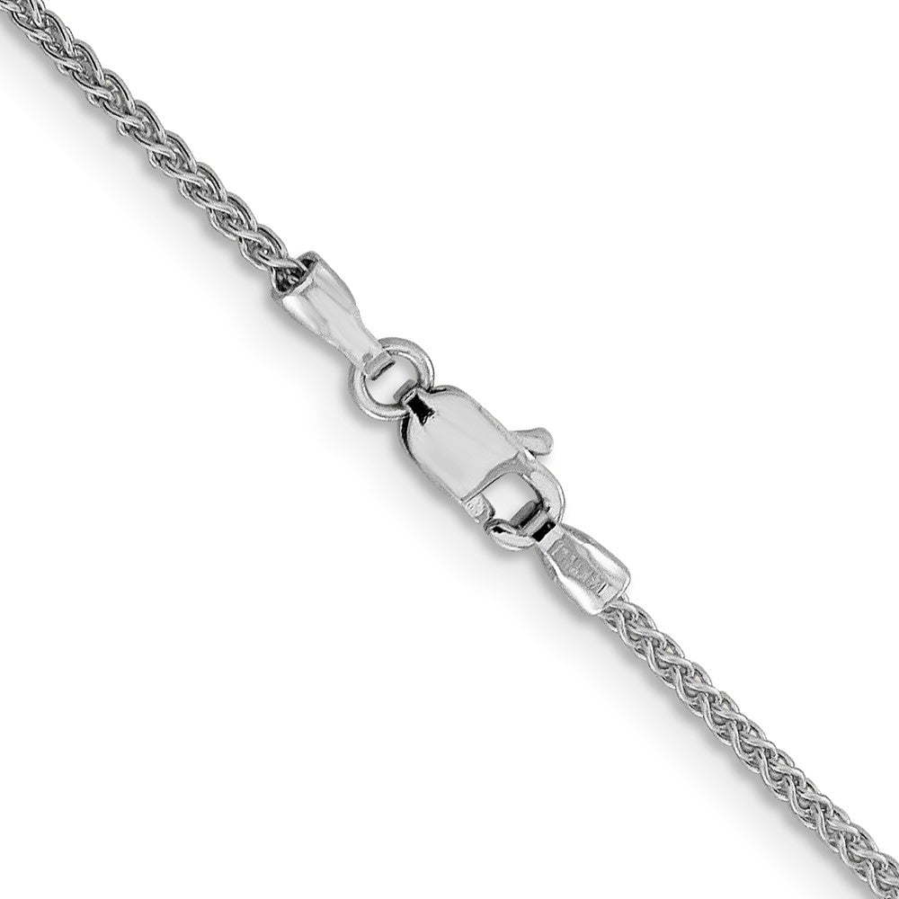 14K Weißgold 1.5mm Ährenkette Halskette