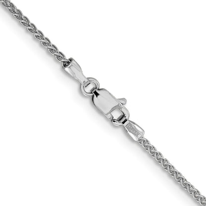 14K Weißgold 1.5mm Ährenkette Halskette