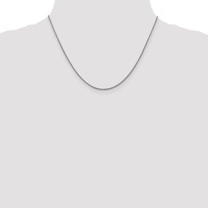 14K Weißgold 1.5mm Ährenkette Halskette