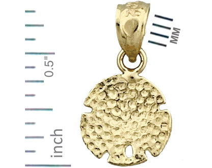 14K Gold 10 mm Sanddollar-Charm
