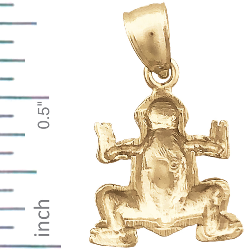 14K Gold Frosch-Charm