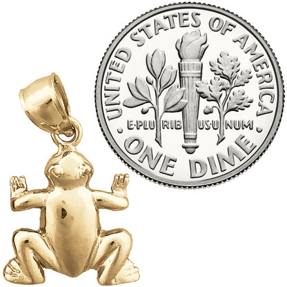 14K Gold Frosch-Charm