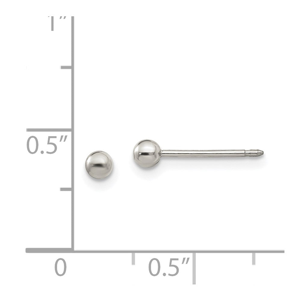 Titan Inverness 3mm Kugel Ohrstecker