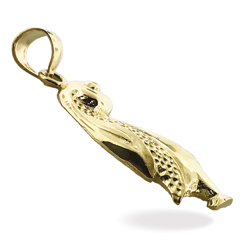 14K Gold Anhänger stehender Pinguin