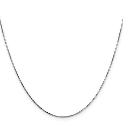 14K Weißgold.8mm Venezianer mit Karabinerverschluss Halskette