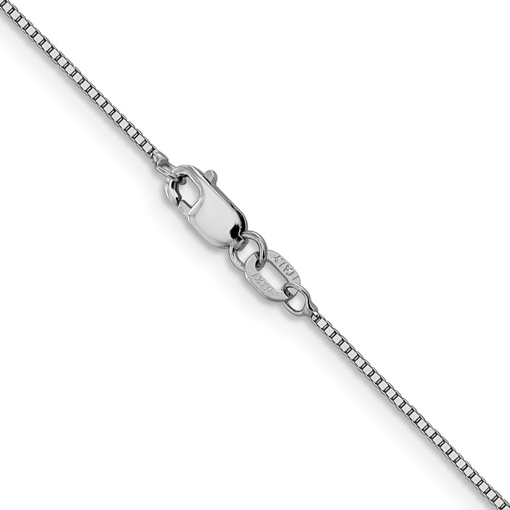 14K Weißgold.8mm Venezianer mit Karabinerverschluss Halskette