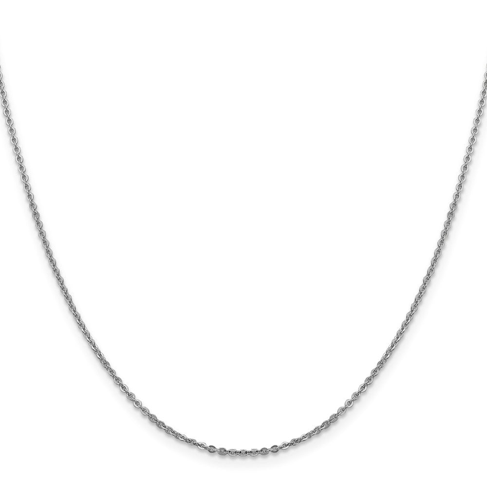 14K Weißgold 1.7mm Flach Ankerkette Halskette
