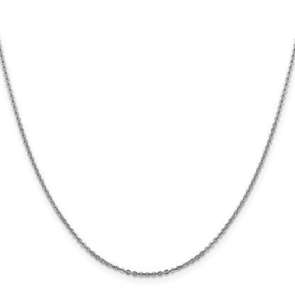 14K Weißgold 1.7mm Flach Ankerkette Halskette