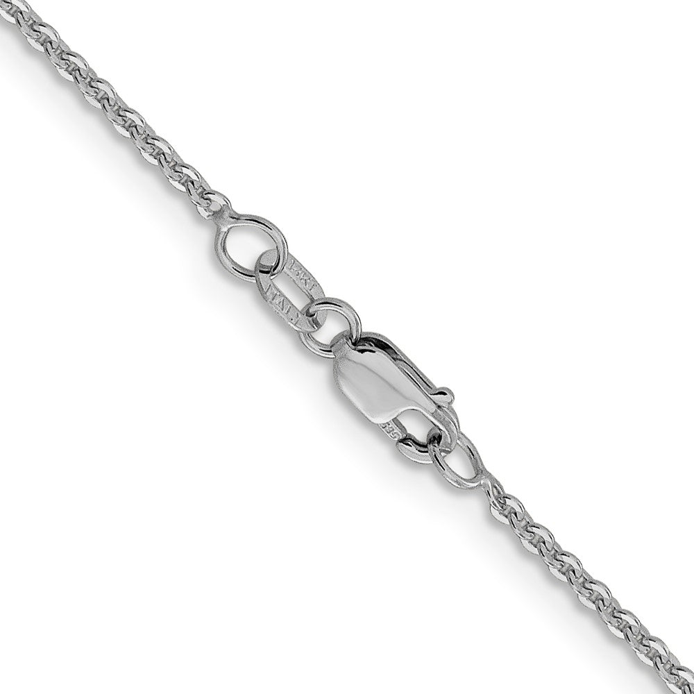 14K Weißgold 1.7mm Flach Ankerkette Halskette