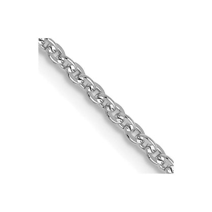 14K Weißgold 1.7mm Flach Ankerkette Halskette