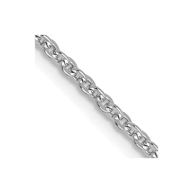 14K Weißgold 1.7mm Flach Ankerkette Halskette