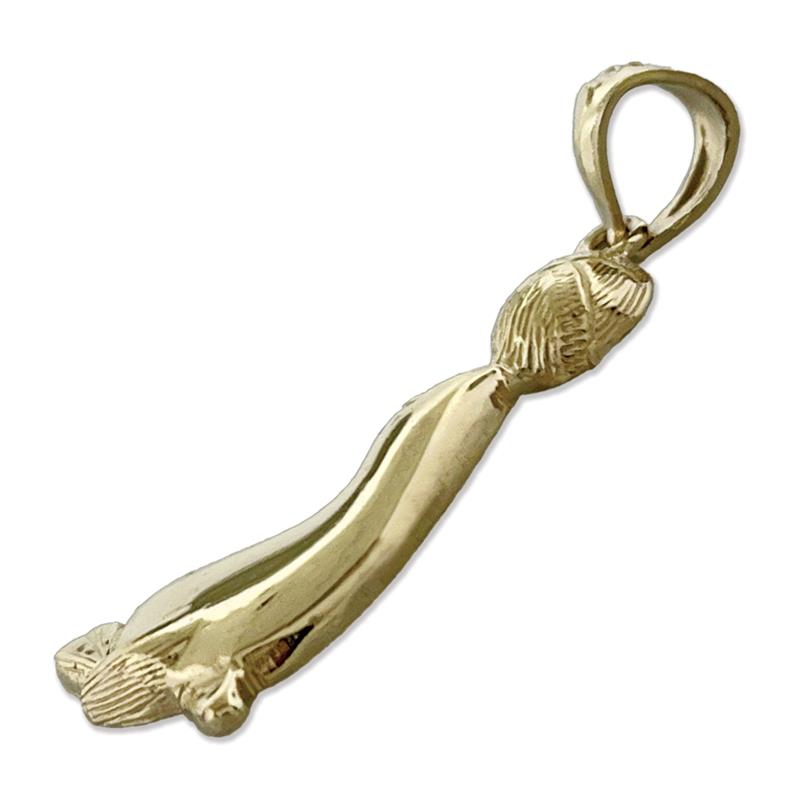 14K Gold Seelöwe mit Ball Charm