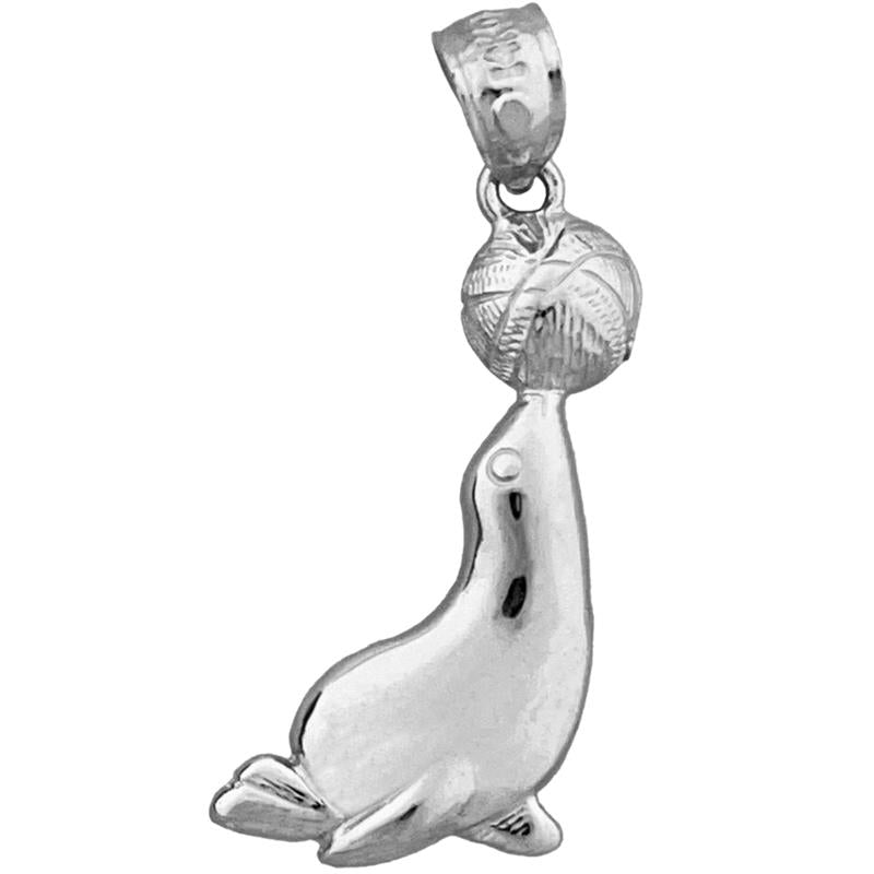 14K Gold Seelöwe mit Ball Charm