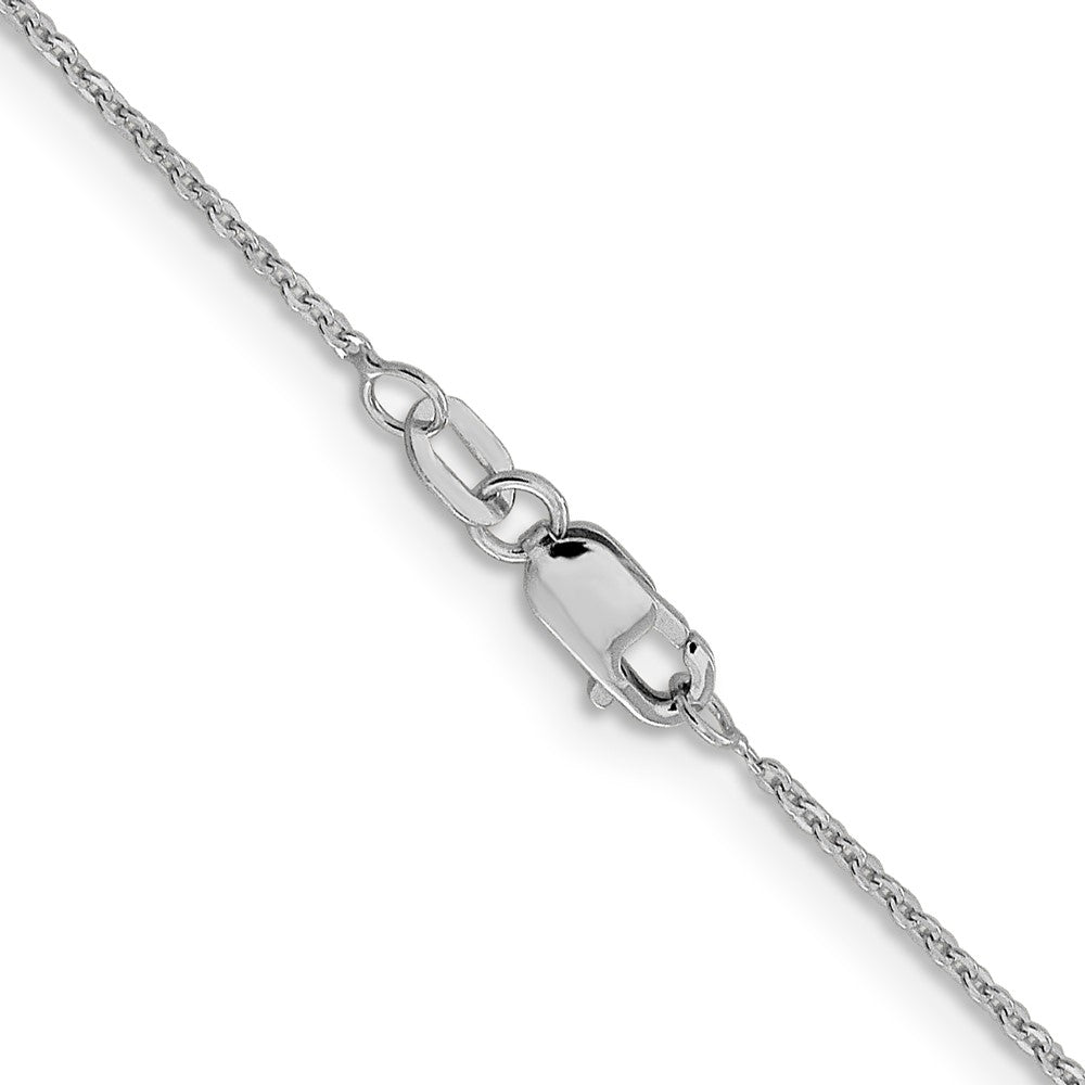 14K Weißgold 1.1mm Flach Ankerkette Halskette