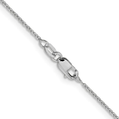 14K Weißgold 1.1mm Flach Ankerkette Halskette