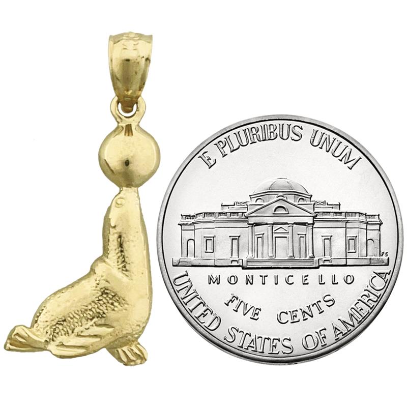 14K Gold Seelöwe-Charm