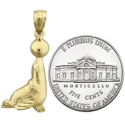 14K Gold Seelöwe-Charm