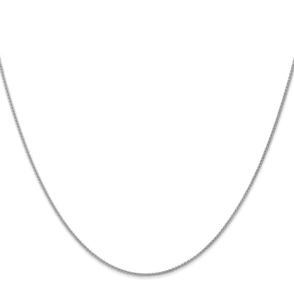 14K Weißgold 1.0mm Ährenkette Halskette