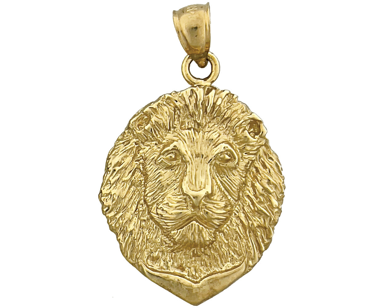 750 Gold 24 mm Löwenkopf-Anhänger