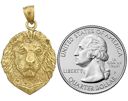 750 Gold 24 mm Löwenkopf-Anhänger