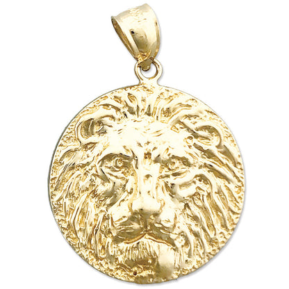 14K Gold Löwe Kopf Medallion