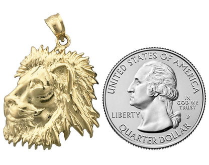 14K Gold Löwenkopf-Anhänger