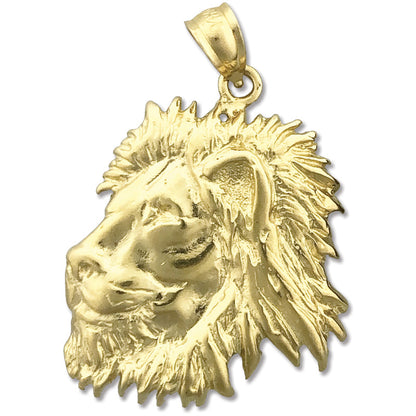 14K Gold Löwenkopf-Anhänger