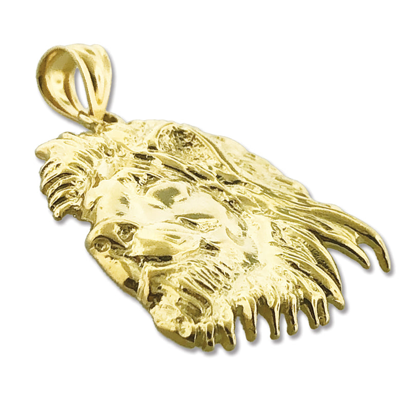 14K Gold Löwenkopf-Anhänger