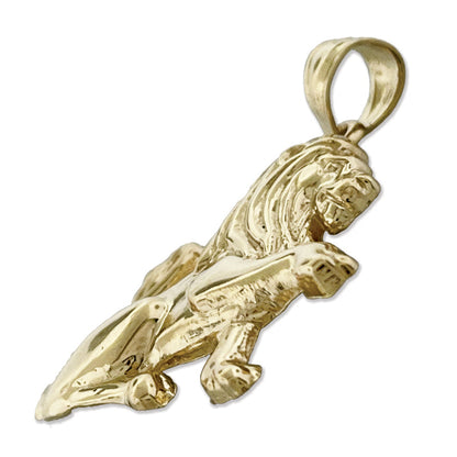 14K Gold Löwe Anhänger, 30 mm