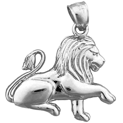 14K Gold Löwe Anhänger, 30 mm