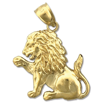 14K Gold Anhänger Wilder Löwe