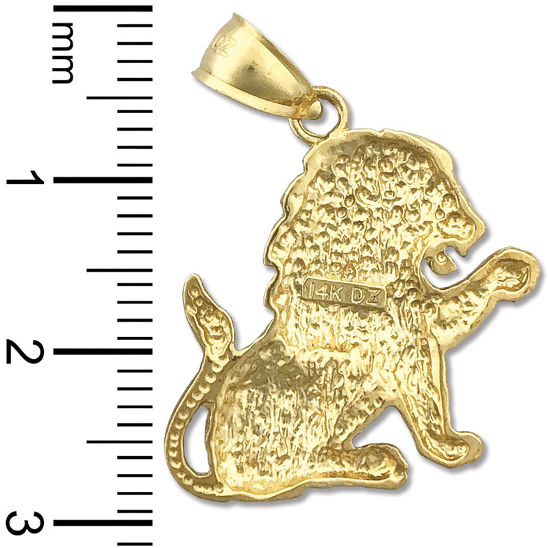 14K Gold Anhänger Wilder Löwe