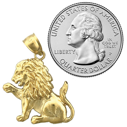 14K Gold Anhänger Wilder Löwe