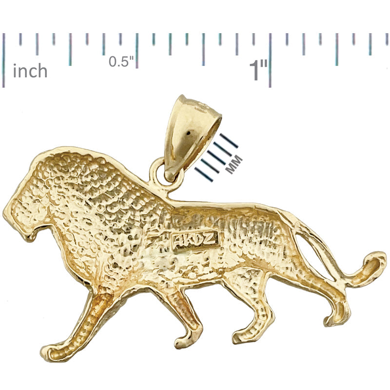 14K Gold 38MM Löwen-Anhänger