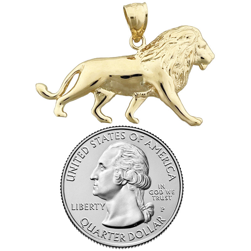 14K Gold 38MM Löwen-Anhänger