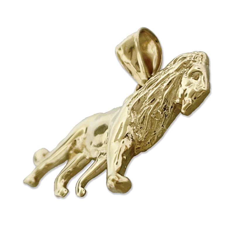 14K Gold 38MM Löwen-Anhänger