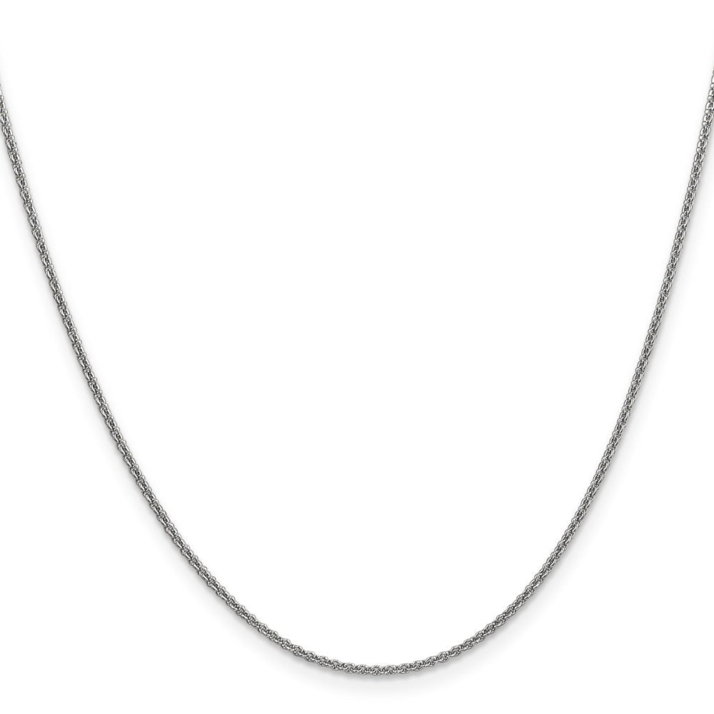 14K Weißgold 1.6mm Rund Ankerkette Halskette